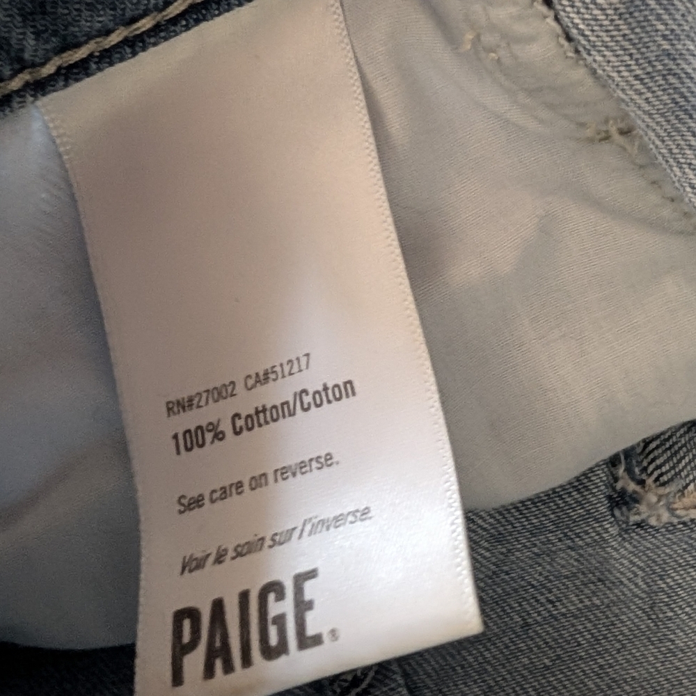 Paige Jeans Paige The High Rise Relax Crop Wide Leg Jeans Women Blue Size 26 - Picture 4 of 10